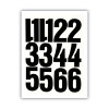 Press-On Vinyl Self-Adhesive Numbers, 4" Tall, Black Characters, 23/Pack