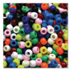 Pony Beads, Plastic, 0.24" x 0.35", Assorted Primary Colors, 1,000/Pack