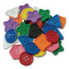 Plastic Button Assortment, Assorted Sizes And Colors, 1 Lb Bag