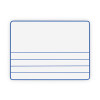 Dry Erase Student Boards, Ruled For Handwriting Practice, 12" x 9", Blue/White Surface, 10/Set