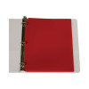 Two-Pocket Heavyweight Poly Portfolio Folder With 3-Hole Punch, Accommodates 11 x 8.5 Sheets, Red, 25/Box