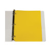 Two-Pocket Heavyweight Poly Portfolio Folder With Three-Hole Punch, Accommodates 11 x 8.5 Sheets, Yellow, 25/Box