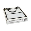 Stitched Shop Ticket Holders, 22" Hang Strap, Super Heavy-Duty, 9 x 6 And 9 x 12 Inserts, Clear Front, Black Border, 15/Box