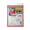 Reusable Dry Erase Pockets, Super Heavy-Duty, Top Load 9 x 12 Insert, Clear Front, Assorted Border Colors, 10/Pack