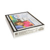 Reusable Dry Erase Pockets, Super Heavy-Duty, Top Load 12 x 9 Insert, Clear Front, Black Border