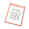 Reusable Dry Erase Pockets, Super Heavy-Duty, Top Load 9 x 12 Insert, Clear Front, Assorted Neon Border, 10/Pack