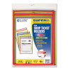 Neon Stitched Shop Ticket Holders, Super Heavy-Duty, Top Load 9 x 12 Insert, Clear Front, Assorted Neon Border Colors, 10/Box