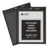 Stitched Shop Ticket Holders, Super Heavy-Duty, 8.5 x 11 Insert, Clear Front, Black Pressboard Back, Black Border, 25/Box