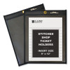 Stitched Shop Ticket Holders, Super Heavy-Duty, 9 x 12 Insert, Clear Front, Black Pressboard Back, Black Border, 25/Box