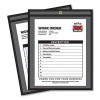 Stitched Shop Ticket Holders, Super Heavy-Duty, 9 x 12 Insert, Clear Front, Black Pressboard Back, Black Border, 25/Box