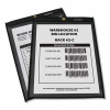 Stitched Shop Ticket Holders, Super Heavy-Duty, 9 x 12 Insert, Clear Front, Black Pressboard Back, Black Border, 25/Box