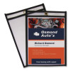 Stitched Shop Ticket Holders, Super Heavy-Duty, Top Load 11 x 14 Insert, Clear Front, Black Border, 25/Box