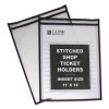 Stitched Shop Ticket Holders, Super Heavy-Duty, Top Load 11 x 14 Insert, Clear Front, Black Border, 25/Box