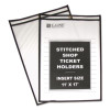 Stitched Shop Ticket Holders, Super Heavy-Duty, Top Load 11 x 17 Insert, Clear Front, Black Border, 25/Box