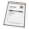 Stitched Shop Ticket Holders, Super Heavy-Duty, Top Load 8.5 x 11 Insert, Clear Front, Black Border, 25/Box