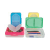 Storage Box, 3 Compartments, 8.25" x 5.43" x 2.43", Assorted Colors, 12/Carton
