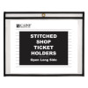 Stitched Shop Ticket Holders, Super Heavy-Duty, Top Load 11 x 8.5 Insert, Clear Front, Black Border, 25/Box