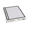 Stitched Shop Ticket Holders, Super Heavy-Duty, Top Load 11 x 8.5 Insert, Clear Front, Black Border, 25/Box