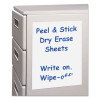 Self-Stick Dry Erase Sheets, Laminated Paperboard Surface, 8.5" x 11", White, 25/Box