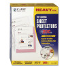 Polypropylene Sheet Protector Value Pack, Heavy-Duty, Side: 3-Hole Punched, Top Load 8.5 x 11 Insert, Clear Front, 200/Box
