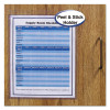 Self-Adhesive Poly Shop Ticket Holders, Super Heavy-Duty, Top Load 9 x 12 Insert, Clear Front, 50/Box