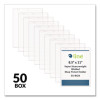 Clear Vinyl Shop Ticket Holders, Super Heavy-Duty, Top Load 8.5 x 11 Insert, Clear Front, 50/Box