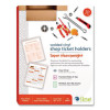 Clear Vinyl Shop Ticket Holders, Super Heavy-Duty, Top Load 8.5 x 11 Insert, Clear Front, 50/Box
