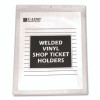 Clear Vinyl Shop Ticket Holders, Super Heavy-Duty, Top Load 9 x 12 Insert, Clear Front, 50/Box