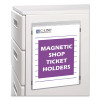 Magnetic Shop Ticket Holders, Super Heavy-Duty, Top Load 9 x 12 Insert, Clear Front, 15/Box