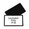 Slap-Stick Magnetic Label Holders, Side Load, 4.25 X 2.5, Black, 10/Pack