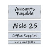 Clear Magnetic Label Holders, Side Load, 6 x 2.5, 10/Pack