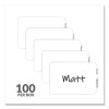 Self-Adhesive Name Badges, 3.5 X 2.25, White, 100/Box