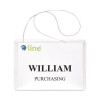 Name Badge Kits, Top Load, 4 X 3, Clear, Elastic Cord, 50/Box