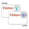 Time's Up! Self-Expiring Visitor Badges, One-Day Badge, 3 X 2, White, 100/Box