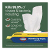 Disinfecting Cleaning Wipes Flex Pack, 1-Ply, 8 x 7, Crisp Lemon, White, 75 Towels/Pack, 6 Packs/Carton