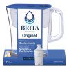 Small 6-Cup Water Filter Pitcher With 1 Standard Filter, Denali, White, 2/Carton