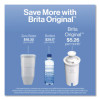 Small 6-Cup Water Filter Pitcher With 1 Standard Filter, Denali, White, 2/Carton