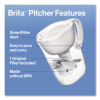 Tahoe Water Pitcher With Standard Filter, 10 Cups, Clear, 2/Carton