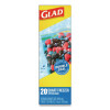 Zipper Food Storage Plastic Bags, Freezer Bags, Quart Size, 7.75 x 8.44, Clear, 20 Bags/Box, 12 Boxes/Carton