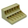 Coin Wrapper And Bill Strap Two-Tier Rack, 11 Compartments, 9.38" x 8.13" x 4.63", Pebble Beige
