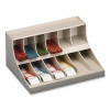 Coin Wrapper And Bill Strap Two-Tier Rack, 11 Compartments, 9.38" x 8.13" x 4.63", Pebble Beige