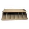 Coin Wrapper And Bill Strap Single-Tier Rack, 6 Compartments, 10" x 8.5" x 3", Pebble Beige
