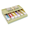 Coin Wrapper And Bill Strap Single-Tier Rack, 6 Compartments, 10" x 8.5" x 3", Pebble Beige