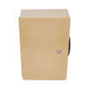 Heavy Duty Fire Retardant Box, 1 Compartment, Key Lock, 12.75" x 8.25" x 4", Sand