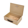 Heavy Duty Fire Retardant Box, 1 Compartment, Key Lock, 12.75" x 8.25" x 4", Sand