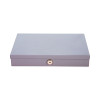 Heavy Duty Low Profile Cash Box, 6 Compartments, Key Lock, 11.5" x 8.2" x 2.2", Gray