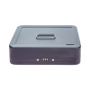 Cash Box With Combination Lock, 6 Compartments, 11.8 x 9.5 x 3.2, Charcoal