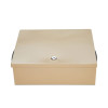 Jumbo Locking Cash Box, 1 Compartment, Key Lock, 14.38" x 11" x 4.13", Sand