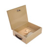 Jumbo Locking Cash Box, 1 Compartment, Key Lock, 14.38" x 11" x 4.13", Sand