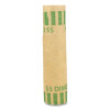 Gunshell Crimped-End Coin Wrapper, Dimes, Green/Kraft, 1,000/Carton